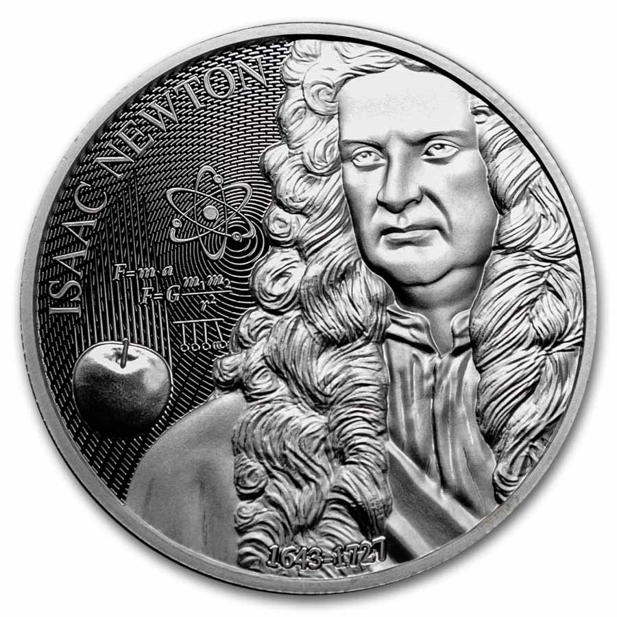 2025 Niue 1 oz Silver Science Explained: Isaac Newton (Box & COA)