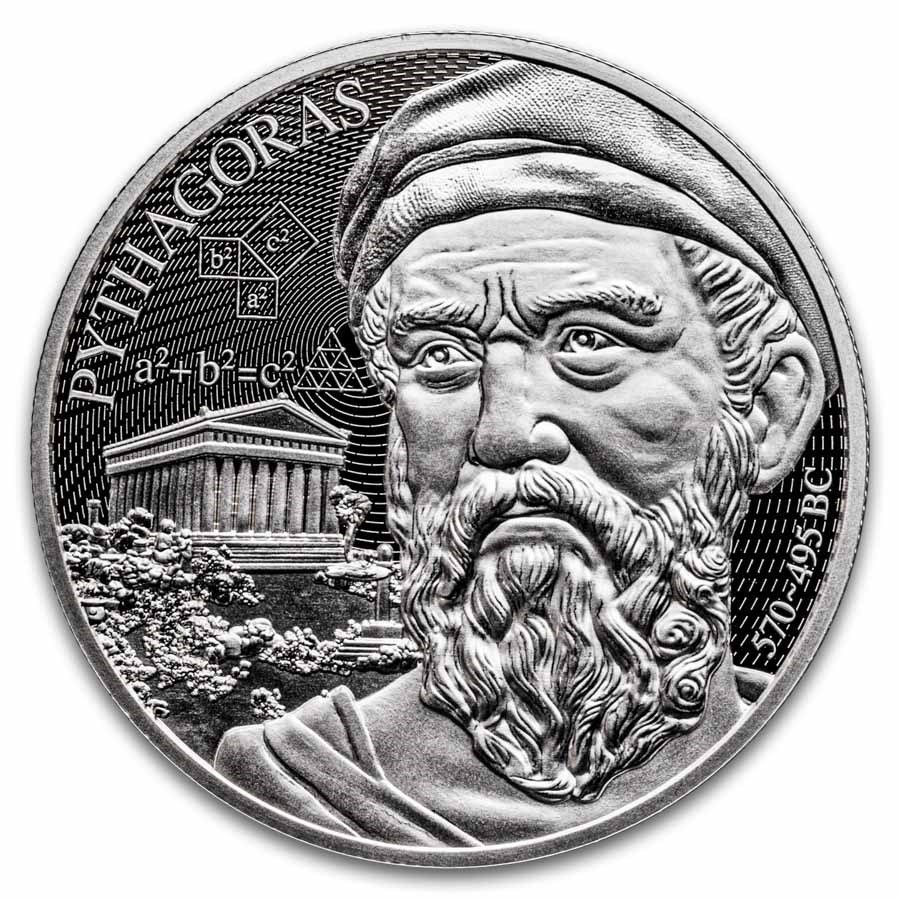 2025 Niue 1 oz Silver Science Explained: Pythagoras (Box & COA)