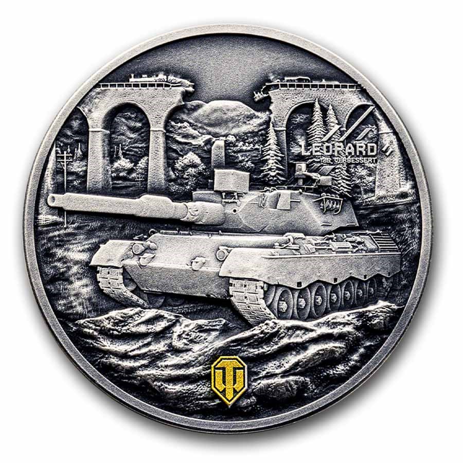 2025 Niue 1 oz Silver World of Tanks: Leopard 120 Verbessert