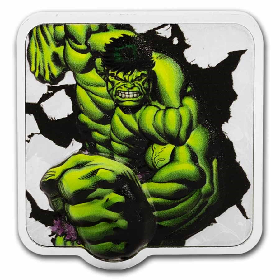 2025 Niue 2 oz Silver $3 Marvel Smash Series: Hulk Smash (UHR)