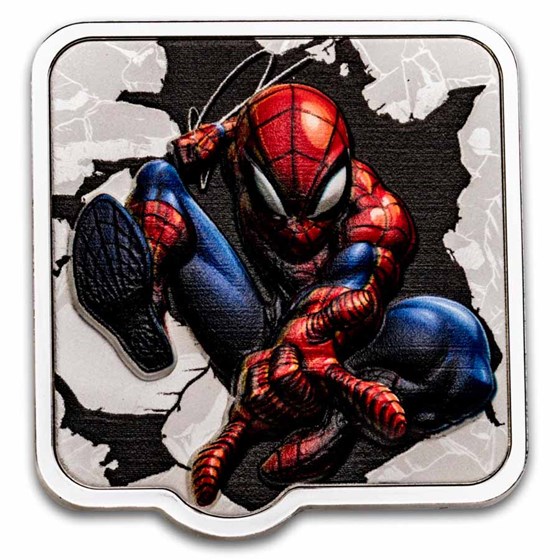 2025 Niue 2 oz Silver $3 Marvel Smash Series: Spider-Man THWIP
