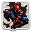 2025 Niue 2 oz Silver $3 Marvel Smash Series: Spider-Man THWIP