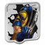 2025 Niue 2 oz Silver $3 Marvel Smash Series: Wolverine Slash UHR