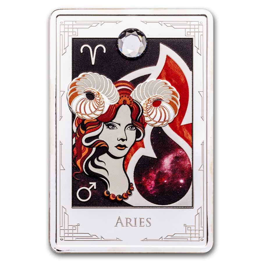 2025 Niue 2 oz Silver $3 Star Signs of the Zodiac: Aries