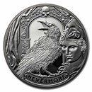 2025 Niue 2 oz Silver Black Proof The Raven (w/ Box & COA)