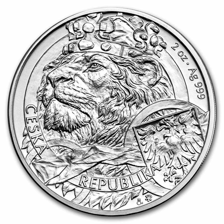 2025 Niue 2 oz Silver Czech Lion BU