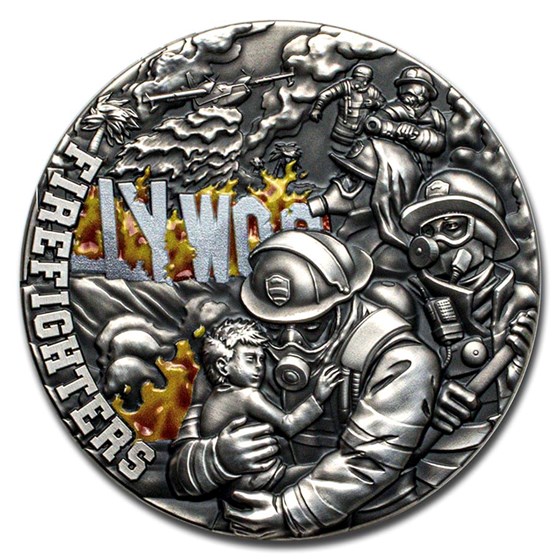 2025 Niue 2 oz Silver Firefighters (with Box & COA) 2025 Niue 2 oz Silver Firefighters (with Box & COA)