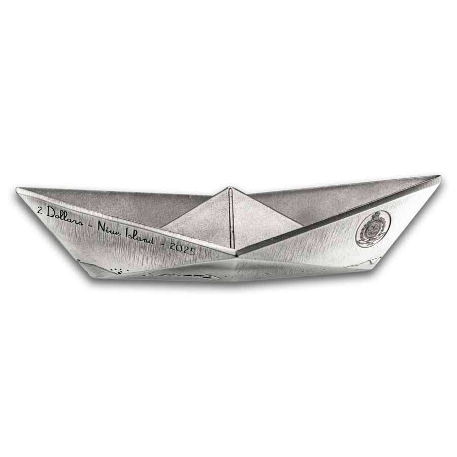 2025 Niue 2 oz Silver Folded Dreams: Paper Boat (Box & COA)