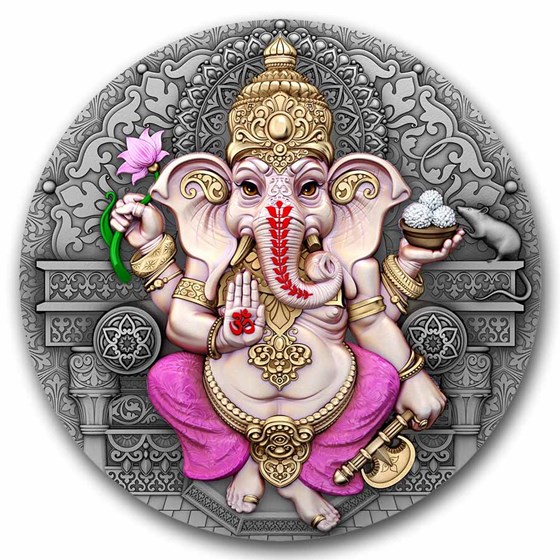 2025 Niue 2 oz Silver Ganesha Coin (w/ Box & COA)