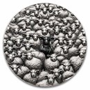 2025 Niue 2 oz Silver Sheep B-Different (w/ Box & COA)