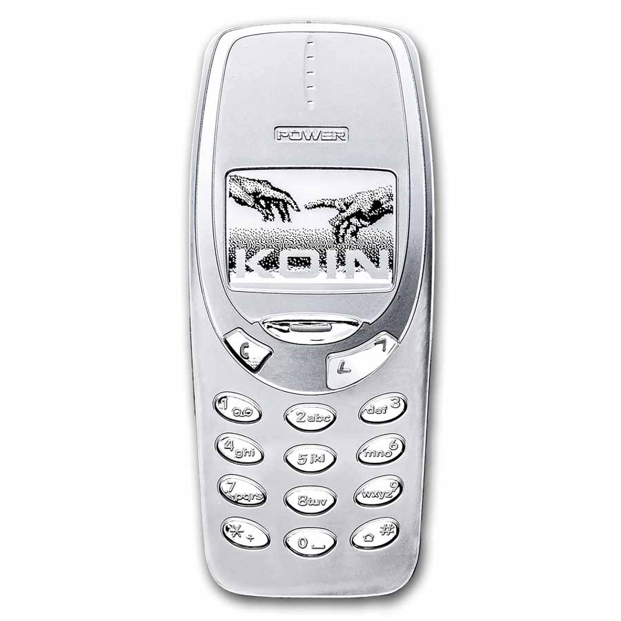 2025 Niue 2 oz Silver TechStalgic; Unbreakable Phone -Box and COA