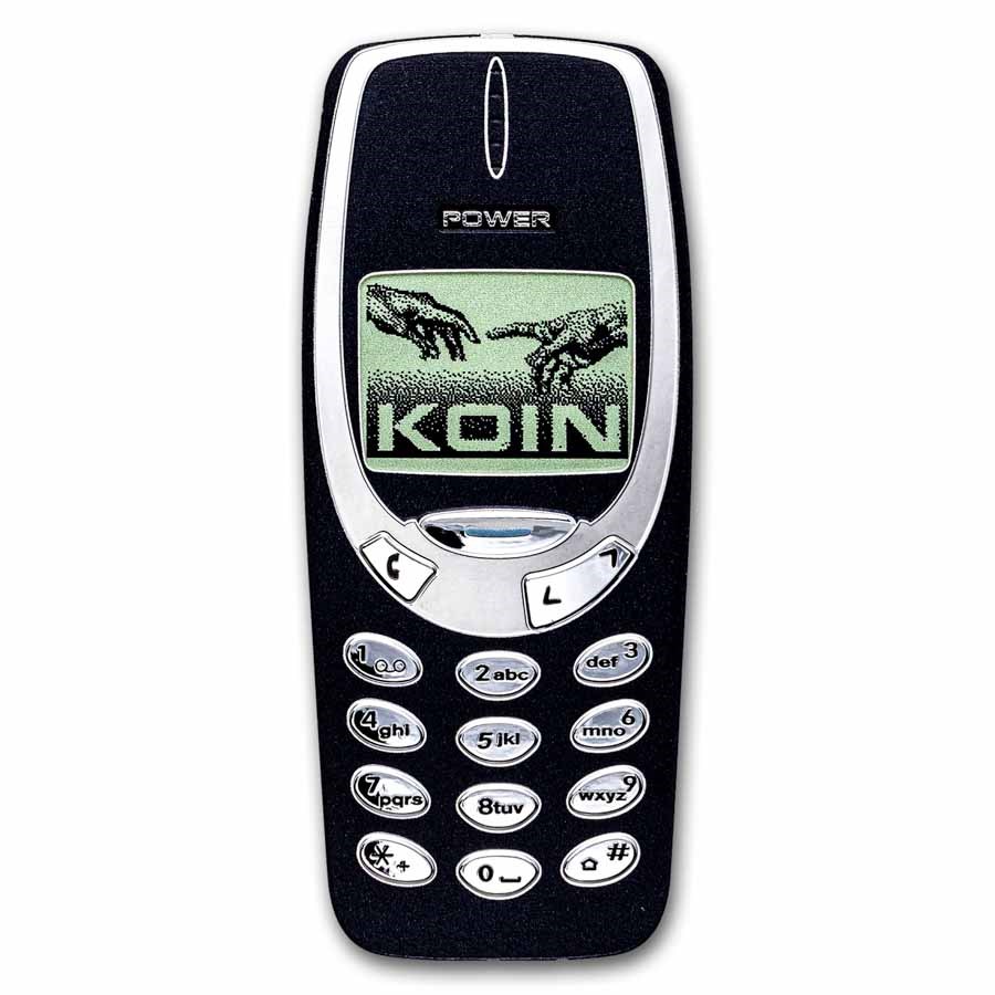2025 Niue 2 oz Silver TechStalgic; Unbreakable Phone Colorized