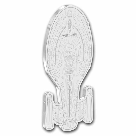 2025 Niue 3 oz Ag $5 Star Trek Ships: U.S.S. Voyager NCC-74656 2025 Niue 3 oz Ag $5 Star Trek Ships: U.S.S. Voyager NCC-74656