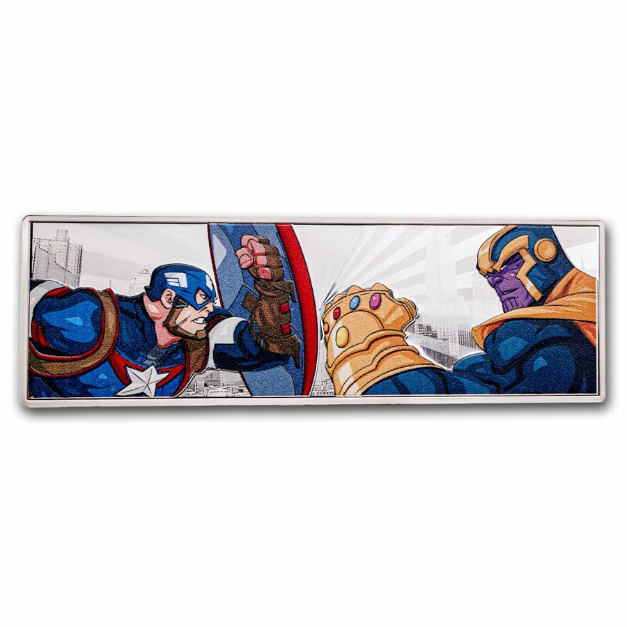 2025 Niue 3 oz Silver $5 Marvel: Captain America vs Thanos