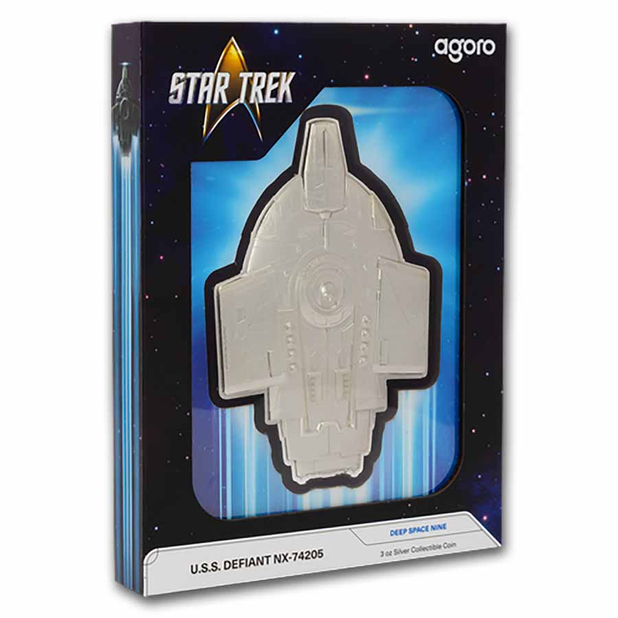 2025 Niue 3 oz Silver $5 Star Trek Ships: U.S.S. Defiant NX-74205