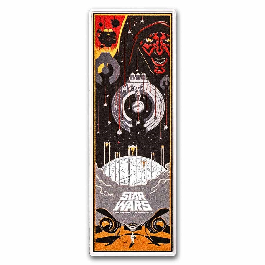 2025 Niue 3 oz Silver $5 Star Wars The Phantom Menace Banner Coin