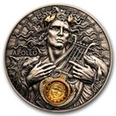 2025 Niue 3 oz Silver Antique Divine Faces of the Sun; Apollo