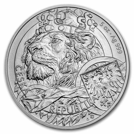 2025 Niue 5 oz Silver Czech Lion BU 2025 Niue 5 oz Silver Czech Lion BU
