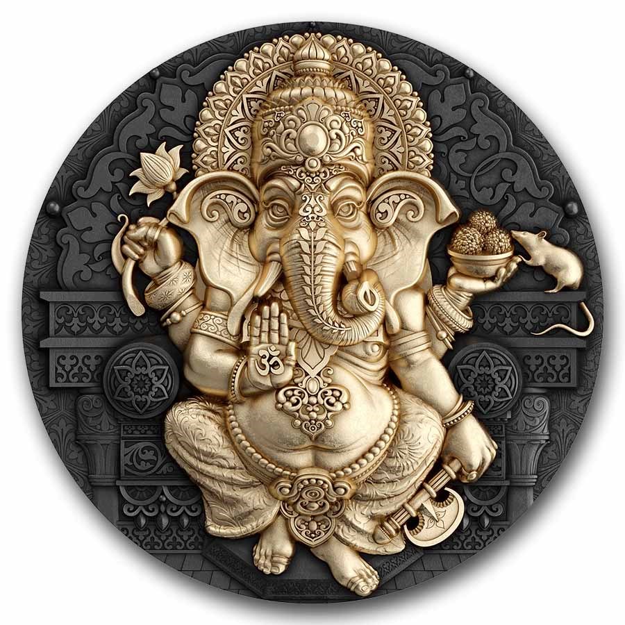 2025 Niue 5 oz Silver Ganesha UHR Coin (w/ Box & COA)