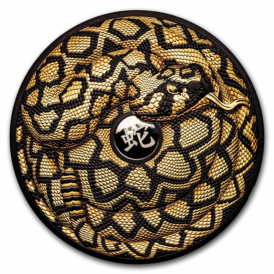 2025 Niue 5 oz Silver Lunar Snake Black Proof (with Box and COA)