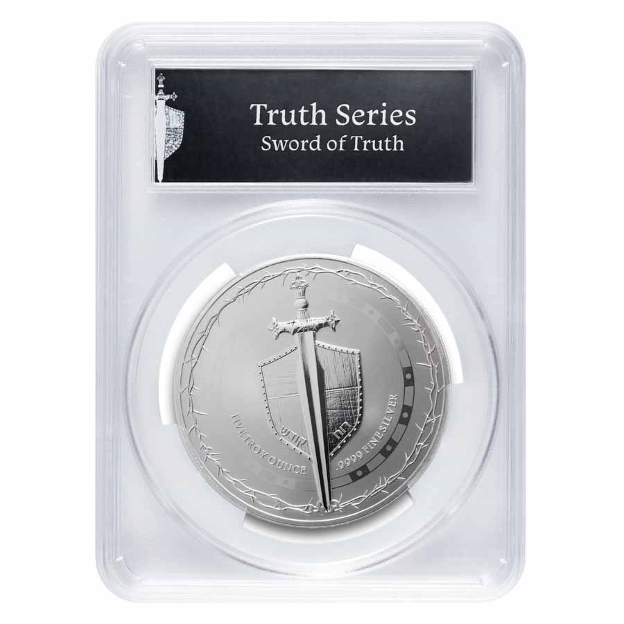 2025 Niue 5 oz Silver Sword of Truth MS-70 PCGS (FS)