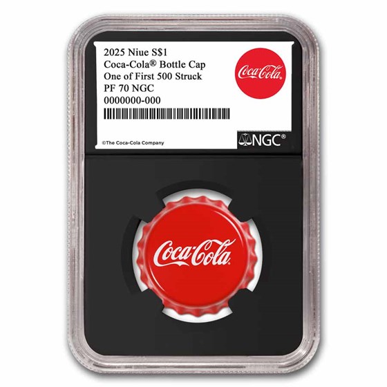2025 Niue 6 gram Silver Coca-Cola® Bottle - PF-70 NGC (First 500) 2025 Niue 6 gram Silver Coca-Cola® Bottle - PF-70 NGC (First 500)