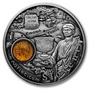 2025 Niue Silver Antique Amber Route: Slovenia (w/ Box & COA)