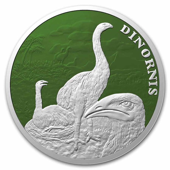 2025 Niue Silver Colorized Ice Age - Moa Bird 2025 Niue Silver Colorized Ice Age - Moa Bird