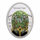 2025 Niue Silver Faberge Eggs: Clover Leaf Egg (Box & COA)
