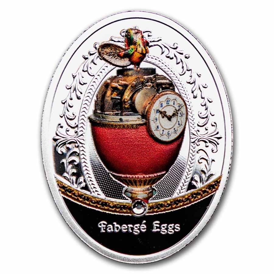 2025 Niue Silver Faberge Eggs: Rothschild Egg (Box & COA)