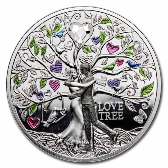 2025 Niue Silver Love Tree II Proof (with Box & COA) 2025 Niue Silver Love Tree II Proof (with Box & COA)