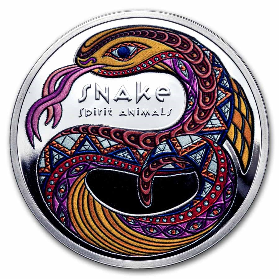 2025 Niue Silver Spirit Animals; Snake (With Box and COA)
