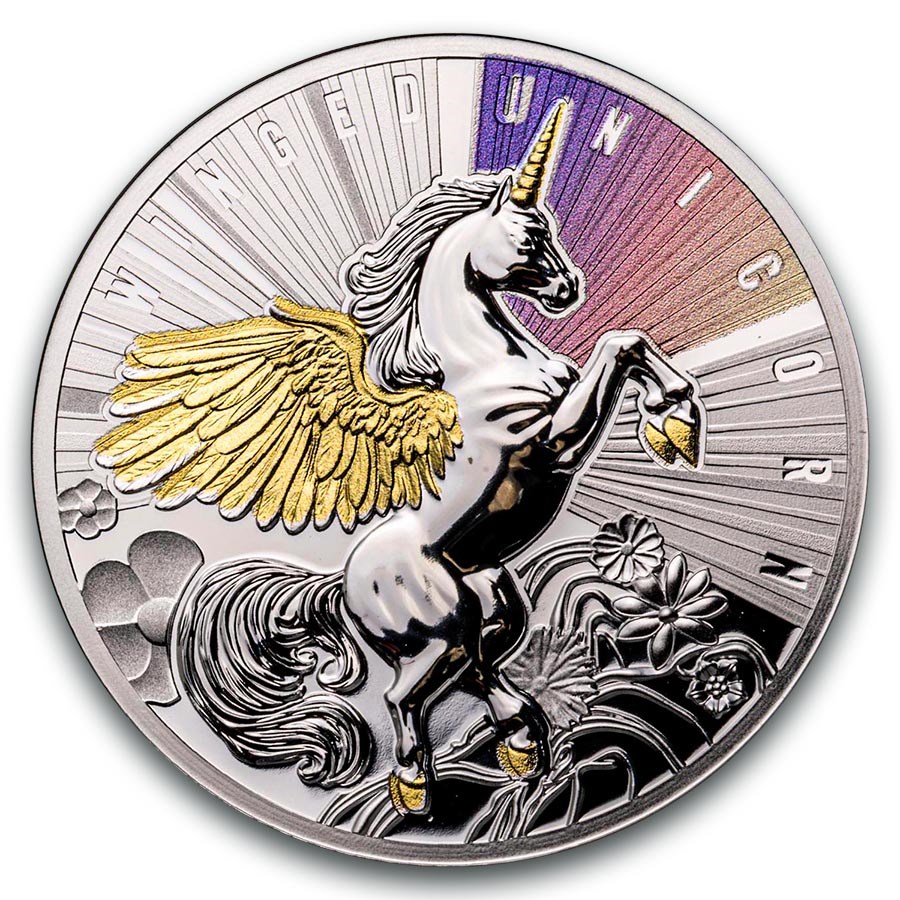 2025 Niue Silver Winged Unicorn (with Box & COA)