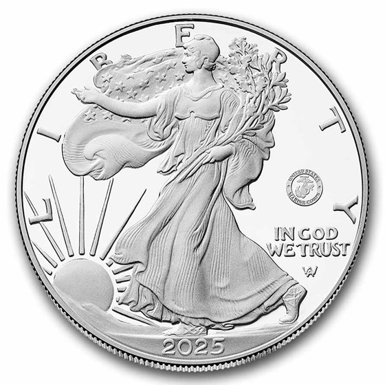 2025-P 1 oz Proof American Silver Eagle (Marine Privy)