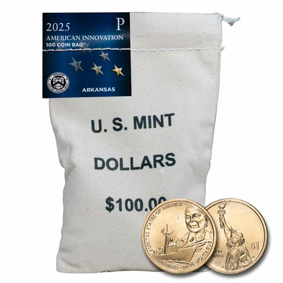 2025-P American Innovation $1 Navy Frigate 100-Coin Bag (AR) 2025-P American Innovation $1 Navy Frigate 100-Coin Bag (AR)