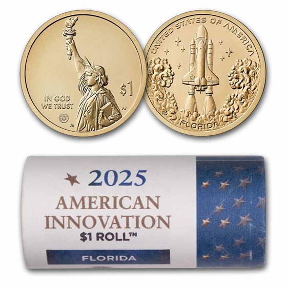2025-P American Innovation $1 Space Shuttle 25-Coin Roll (FL) 2025-P American Innovation $1 Space Shuttle 25-Coin Roll (FL)