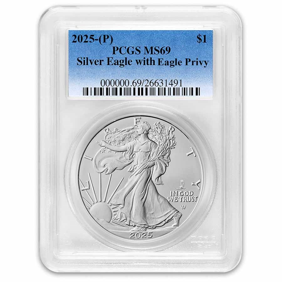 2025-(P) American Silver Eagle (Eagle Privy) MS-69 PCGS