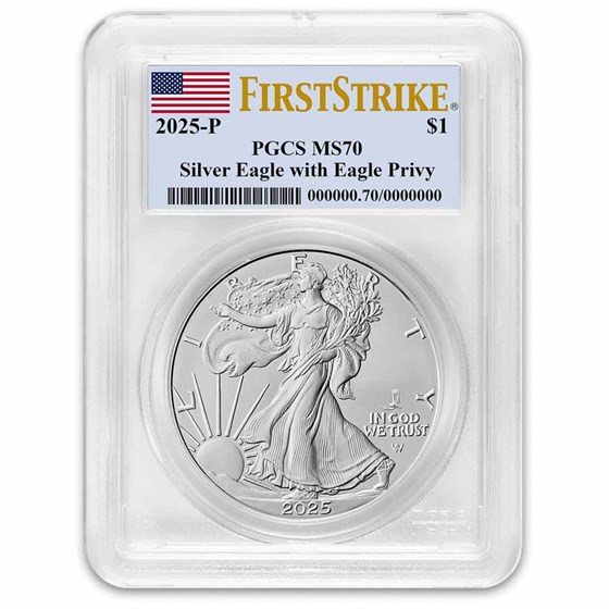 2025-(P) American Silver Eagle Eagle Privy MS-70 PCGS (FS) 2025-(P) American Silver Eagle Eagle Privy MS-70 PCGS (FS)