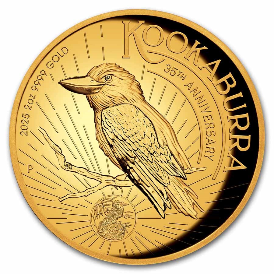 2025-P Australia 2 oz Gold Kookaburra Proof (High Relief)