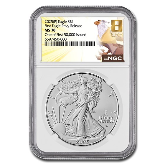 2025-(P) Silver Eagle, Eagle Privy MS-70 NGC (1st 50,000) 2025-(P) Silver Eagle, Eagle Privy MS-70 NGC (1st 50,000)