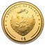 2025 Palau 1 gram Gold $1 Four-Leaf Clover