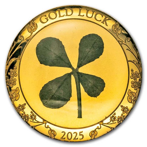 2025 Palau 1 gram Gold $1 Four-Leaf Clover 2025 Palau 1 gram Gold $1 Four-Leaf Clover