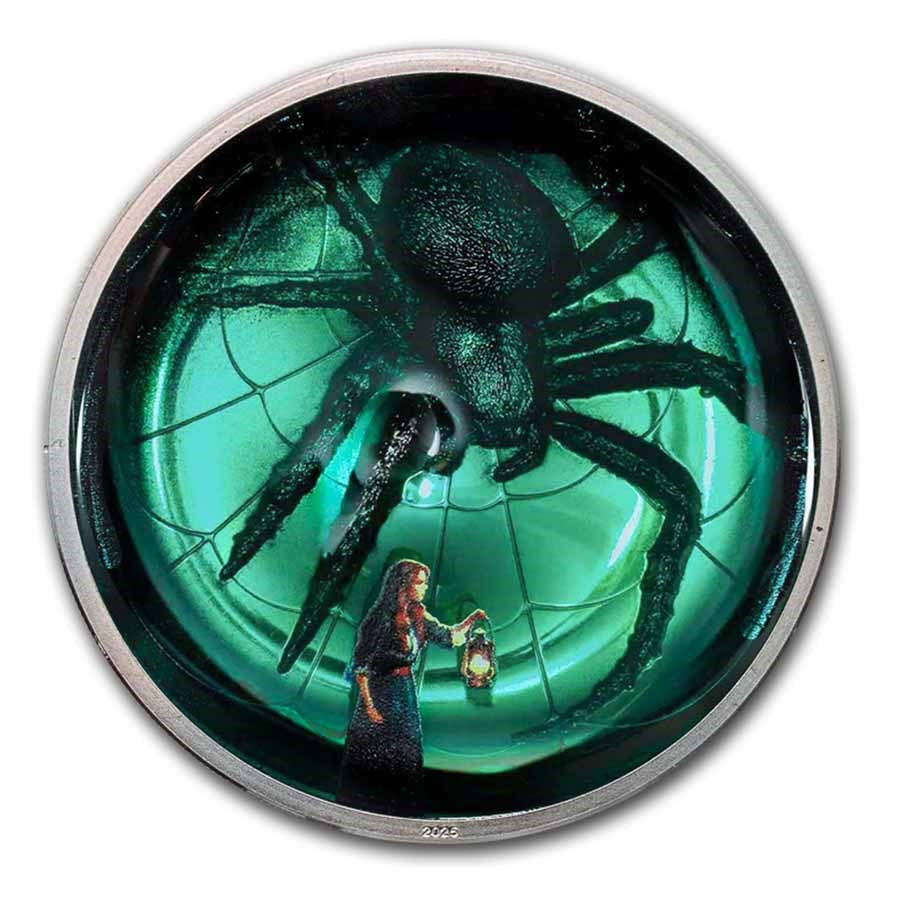 2025 Palau 2 oz Silver Phobias; Arachnophobia (with Box & COA)