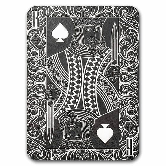 2025 PAMP 1 oz Silver King of Spades Shaped Coin