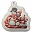 2025 PAMP 1 oz Silver Shaped & Colorized Snowman Sleigh Ride