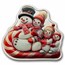 2025 PAMP 1 oz Silver Shaped & Colorized Snowman Sleigh Ride