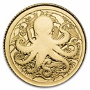 2025 Pitcairn Islands 1/2 gram Gold Ocean Wonders: Octopus