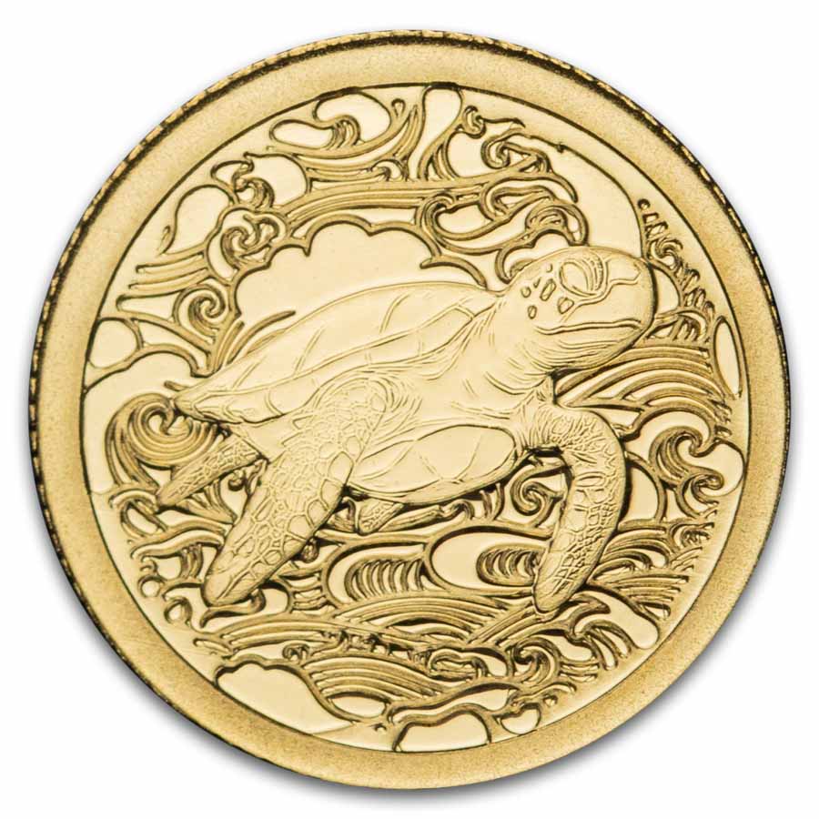 2025 Pitcairn Islands 1/2 gram Gold Ocean Wonders: Turtle