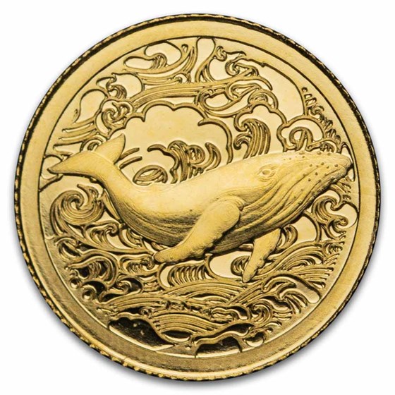 2025 Pitcairn Islands 1/2 gram Gold Ocean Wonders: Whale