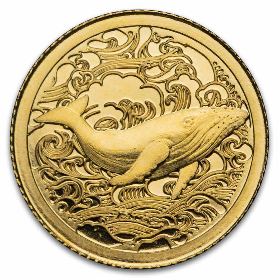 2025 Pitcairn Islands 1/2 gram Gold Ocean Wonders: Whale